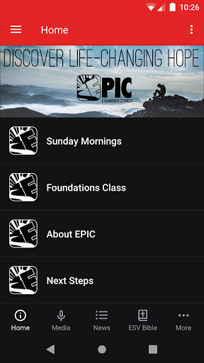 Android application EPIC Community Church screenshort