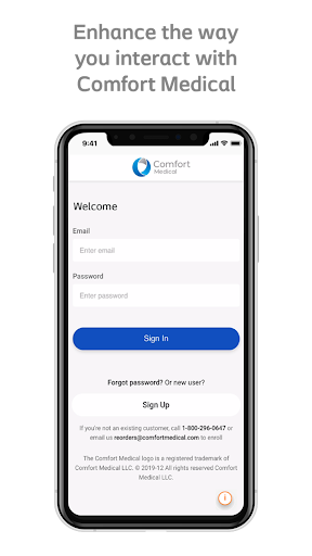 Android application Comfort Medical screenshort