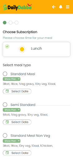 Android application Daily-Dabba screenshort