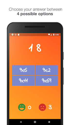 Times tables Screen 3