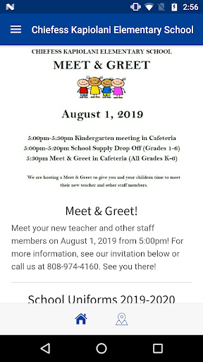 Android application Chiefess Kapiolani Elementary screenshort