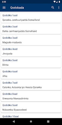 Android application Dastuurka JSL screenshort