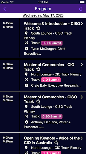 Focus Network Events Screen 3