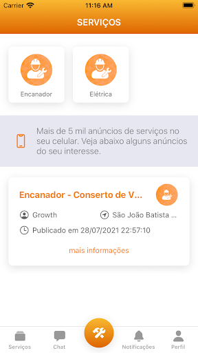 Ops App para Profissionais Screen 3