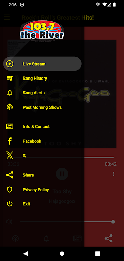 River 103.7 Screen 2