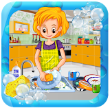 House Dish Washing Kitchen Clean up: Cleaning Sim icon