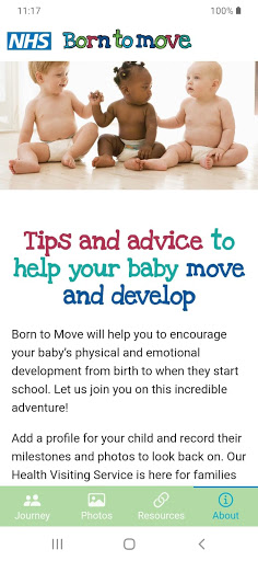 Android application Born to move screenshort