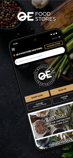 Android application QE Food Stores screenshort