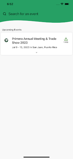 Primera Events Screen 2