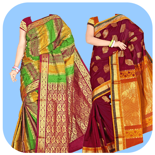 Women Pattu Saree Photo Suit logo