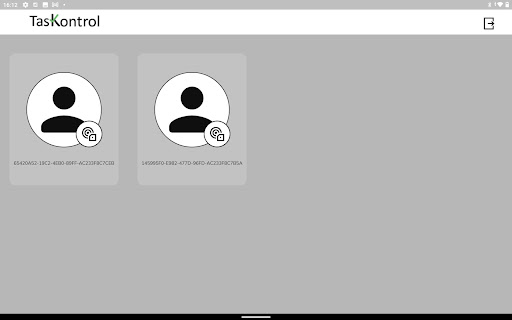 Android application TasKontrol screenshort