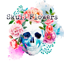 Skull Flowers Wallpaper