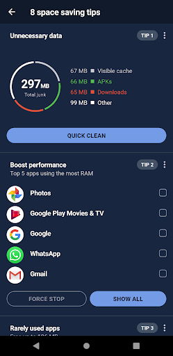 CCleaner: ตัวล้างแคช, บูสเตอร์โทรศัพท์, เครื่องมือเพิ่มประสิทธิภาพ