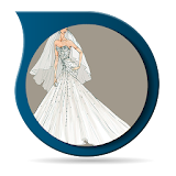 Wedding Dress Design sketches icon
