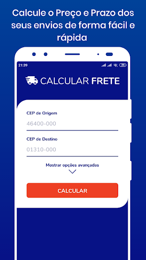 Calcular Frete Correios Screen 2
