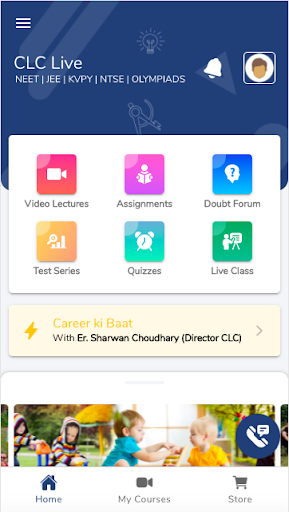 Android application CLC Live - For students screenshort