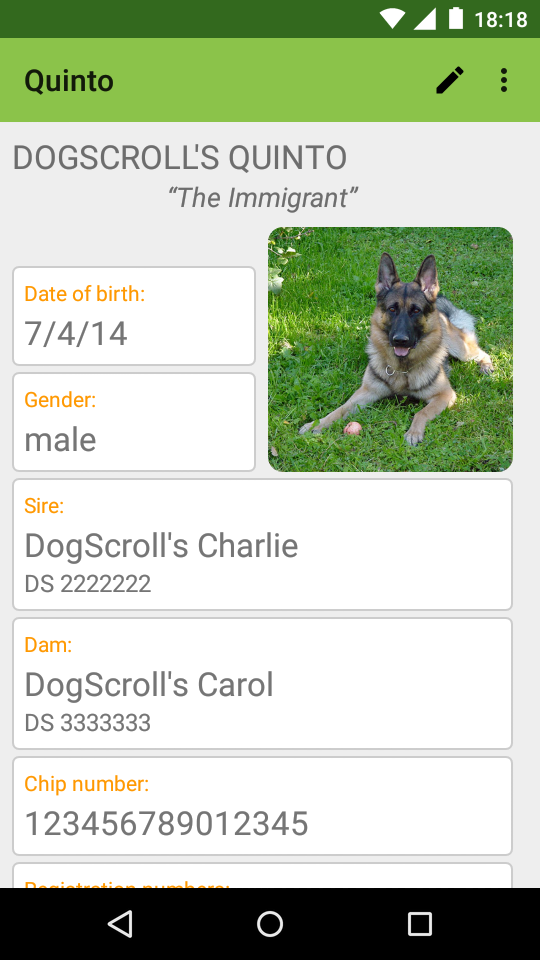 Android application DogScroll - Dog Training Diary screenshort