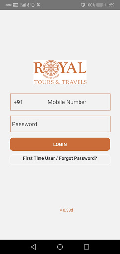 Android application Royal Tours & Travels screenshort
