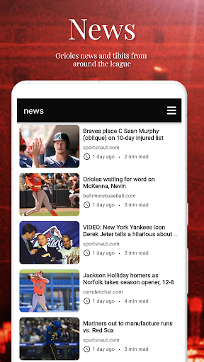 Android application Baltimore Baseball screenshort