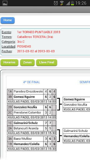 Federación Argentina de Pádel Screen 3
