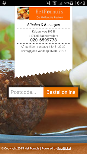 Android application Het Fornuis screenshort