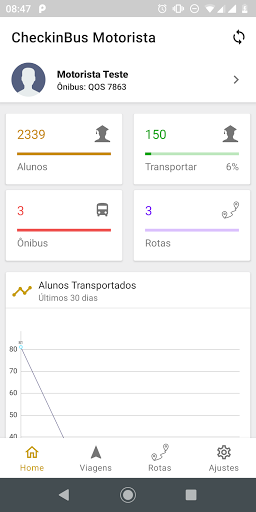 CheckinBus Motorista Screen 2