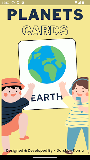 Android application Planets Flashcards For Kids screenshort