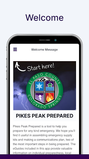 Android application Pikes Peak Prepared screenshort