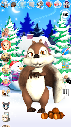 Talking Squirrel Frozen Forest - Screenshot 1