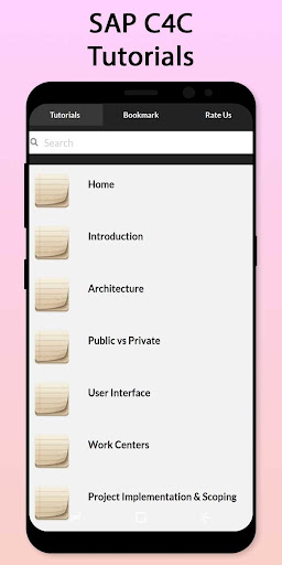 Android application Easy SAP C4C Tutorial screenshort