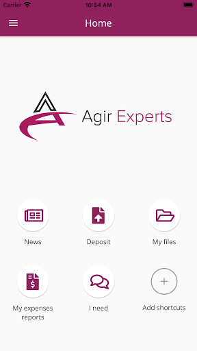 Android application Agir Experts screenshort