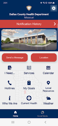 Android application Dallas County Health Dept. screenshort