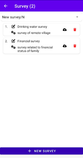 Android application Survey Pro screenshort