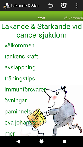 Android application Läkande & Stärkande vid cancer screenshort