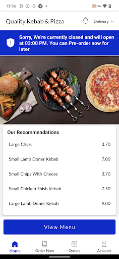 Quality Kebab & Pizza Screen 2