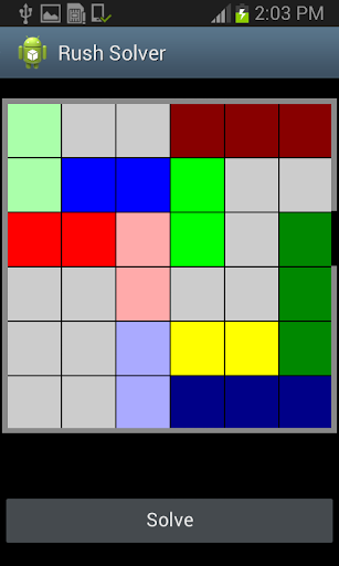 Android application Rush Solver screenshort