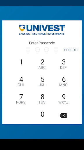 Android application Univest screenshort