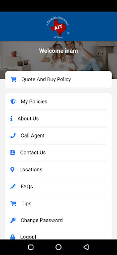 Android application AIT Insurance screenshort