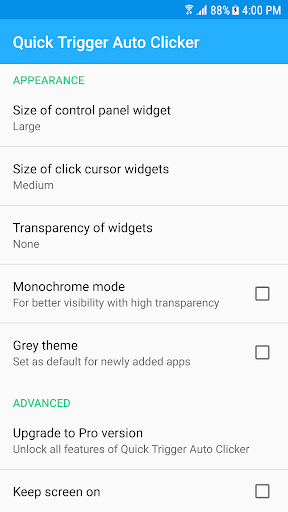Screenshot of Volume Key Auto Clicker