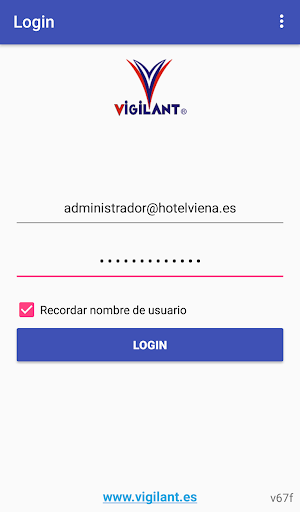 Android application Vigilant Gestor Biométrico screenshort