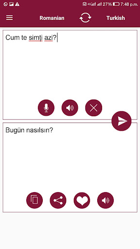 Romanian - Turkish Translator Screen 3