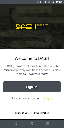 Android application DASH Tampa screenshort