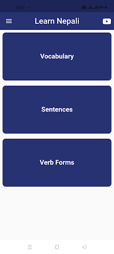 Android application Learn Nepali Through English screenshort