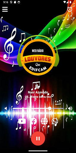 Android application Rádio Louvores que Edificam screenshort