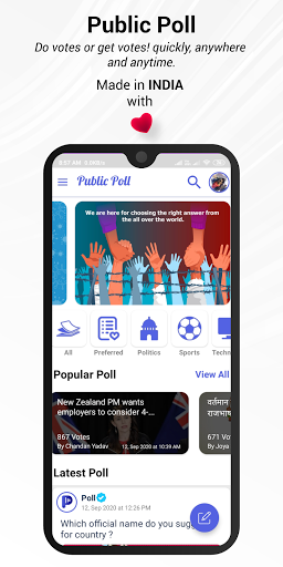 Android application Public Opinion: Global Surveys screenshort