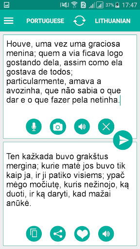 Android application Lithuanian Portuguese Translat screenshort