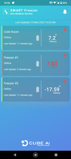 Android application SMART Freezer screenshort