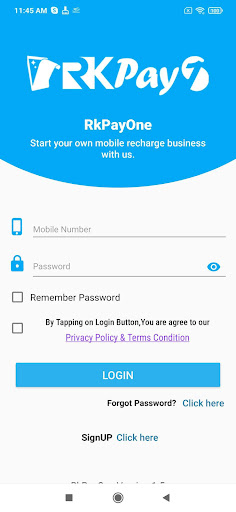 RkPayOne Screen 2