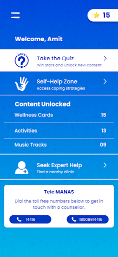 Saksham - Mental Wellness Screen 3