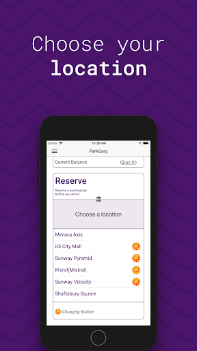 Android application ParkEasy screenshort